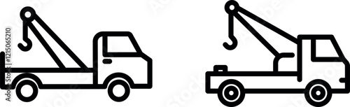 "Tow Truck Icon for Vehicle Recovery and Roadside Assistance"