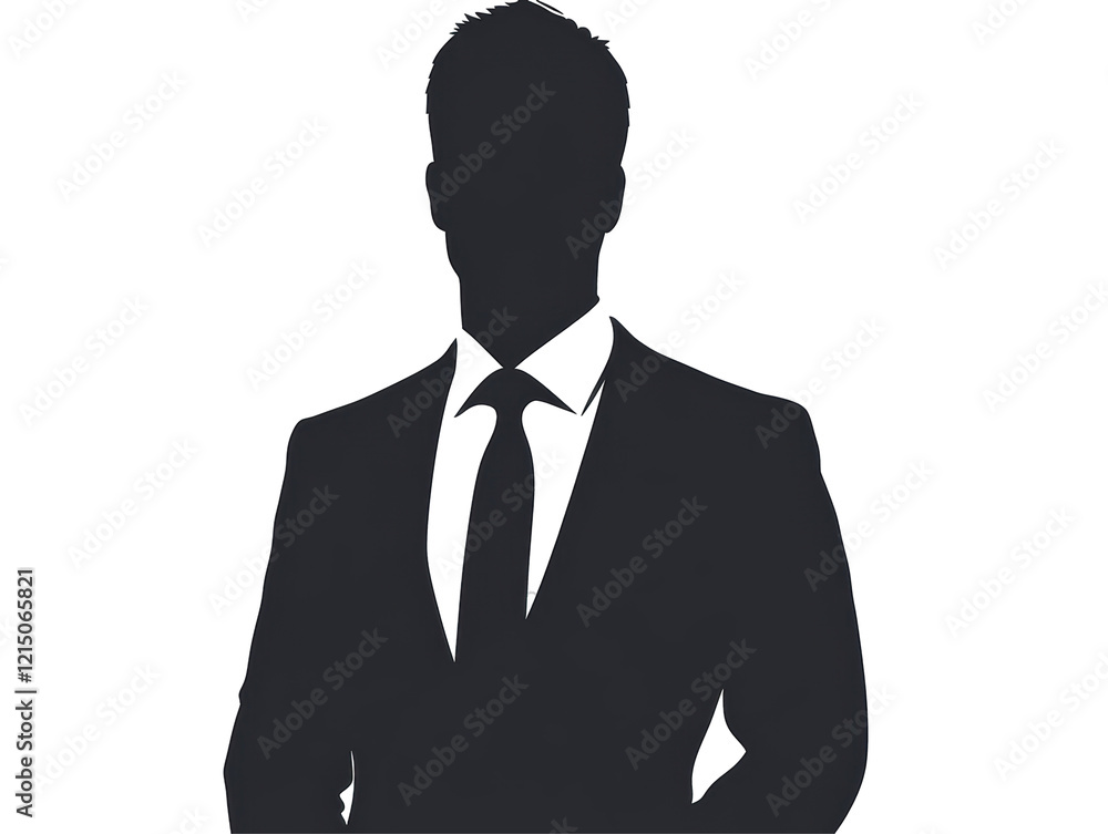 Isolated Business Man Silhouette Isolated Business Man Silhouette