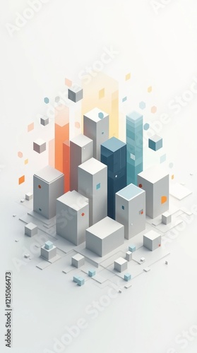 Minimalist Geometric Cityscape Design