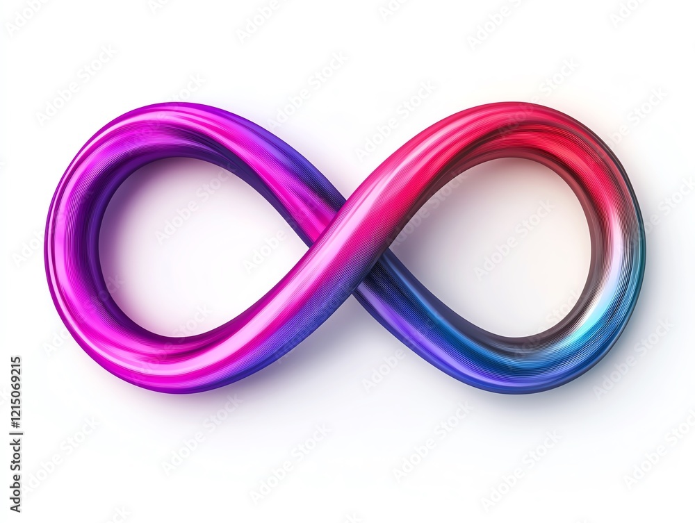 Colorful infinity symbol design representing endless possibilities and creativity. Colorful infinity symbol design representing endless possibilities and creativity.