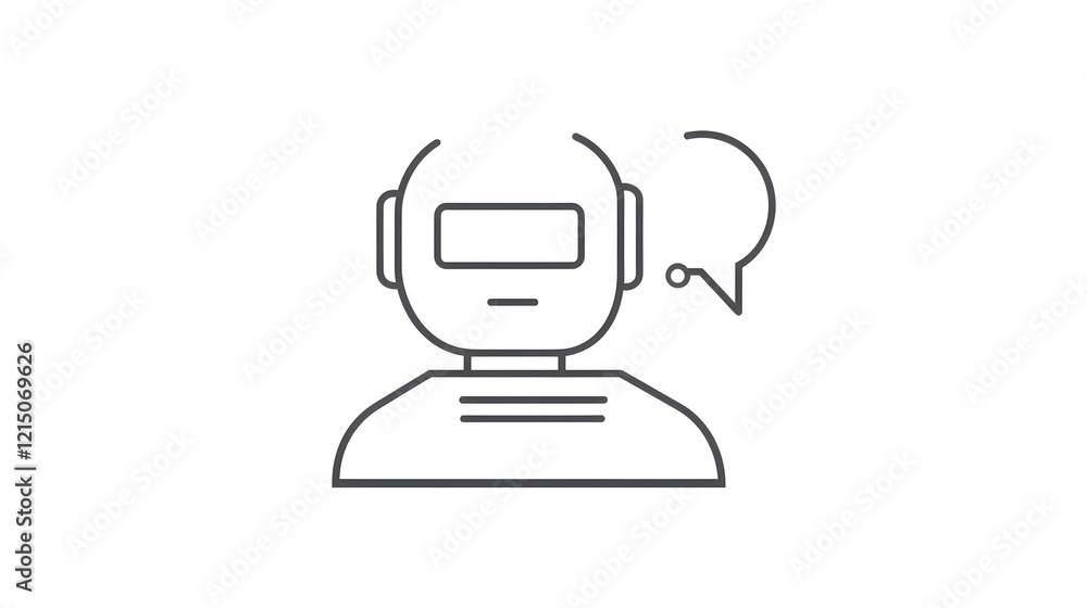Robot Chatbot Communicating Information Technology Robot Chatbot Communicating Information Technology