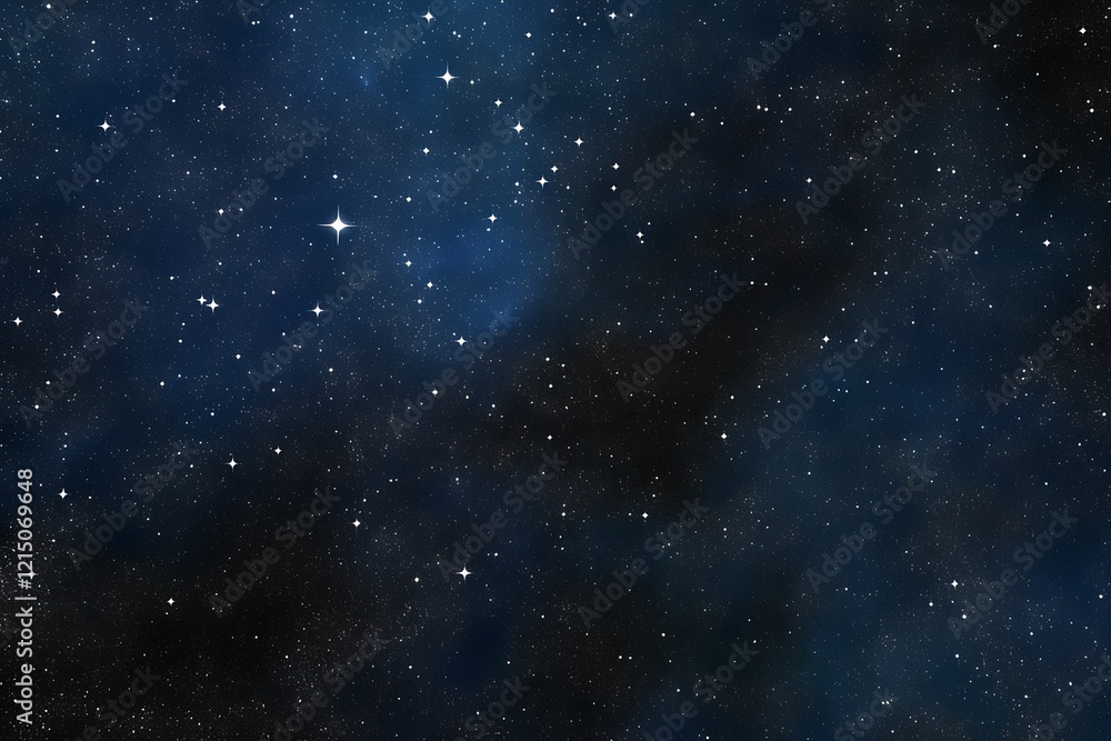 Dark blue nebula with scattered stars. Dark blue nebula with scattered stars.