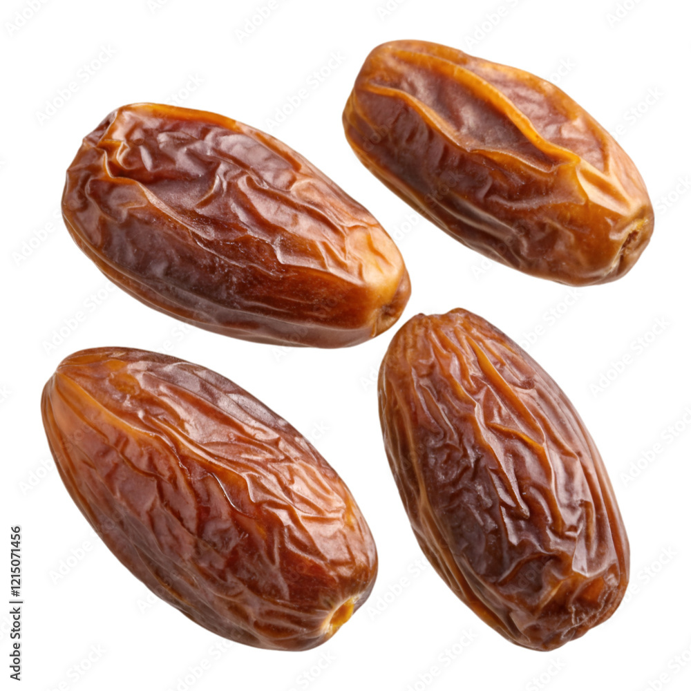 Dry dates in natural form isolated on transparent background Dry dates in natural form isolated on transparent background