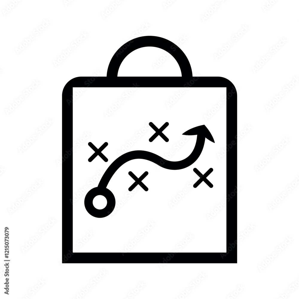 Fototapeta premium Strategy tactics business plan icon.