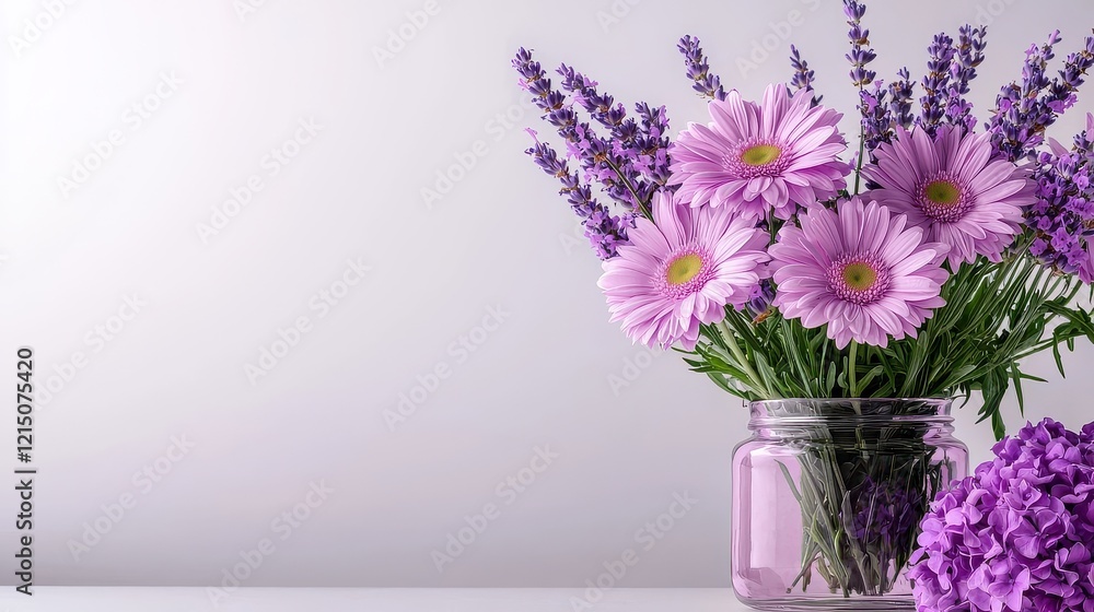 Fototapeta premium Floral arrangement with lavender studio image