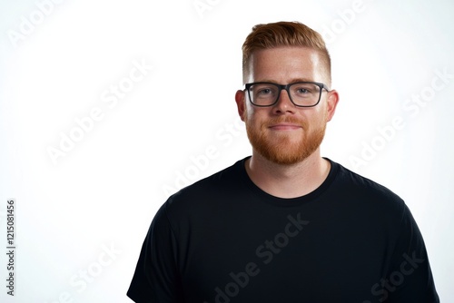 Wallpaper Mural Captivating portrait of a confident individual showcasing personality and style on a white backdrop Torontodigital.ca
