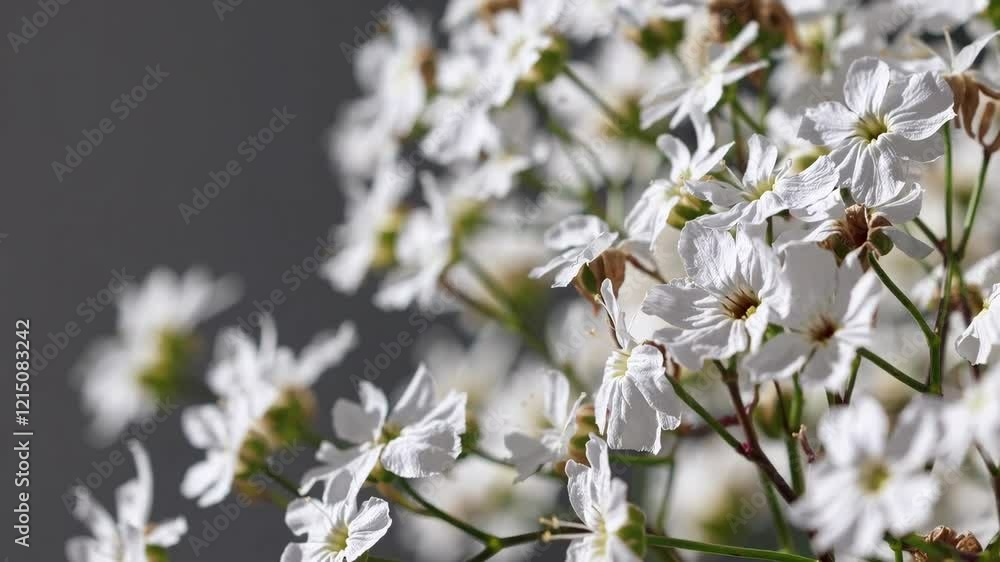 Gypsophila dry little white flowers light macro Gypsophila dry little white flowers light macro