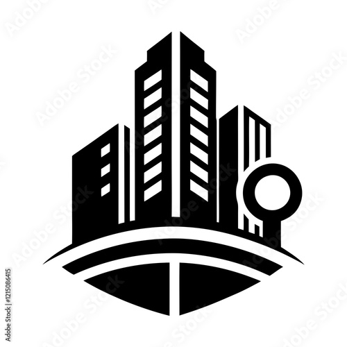 Commercial Property Key Logo Design photo