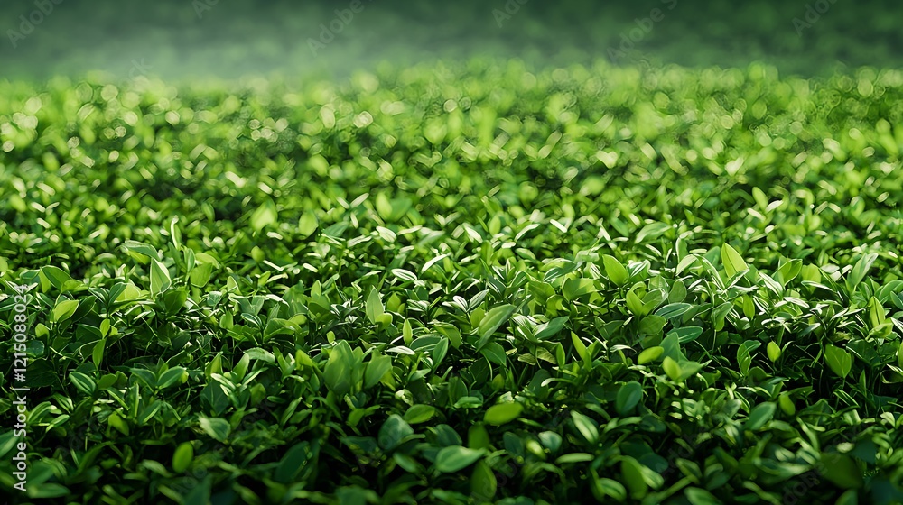 Lush Green Leaves in an Abundant Natural Landscape Setting Lush Green Leaves in an Abundant Natural Landscape Setting