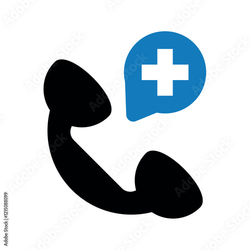 Medical phone call icon.