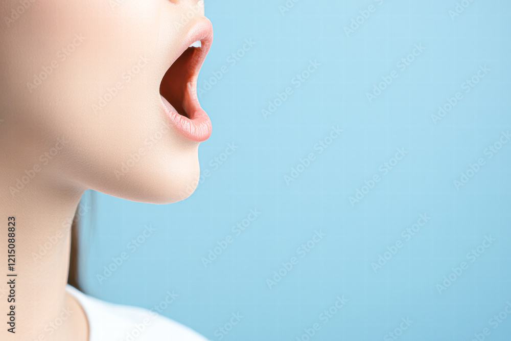 Voice training in portrait indoor calm expression practice Voice training in portrait indoor calm expression practice