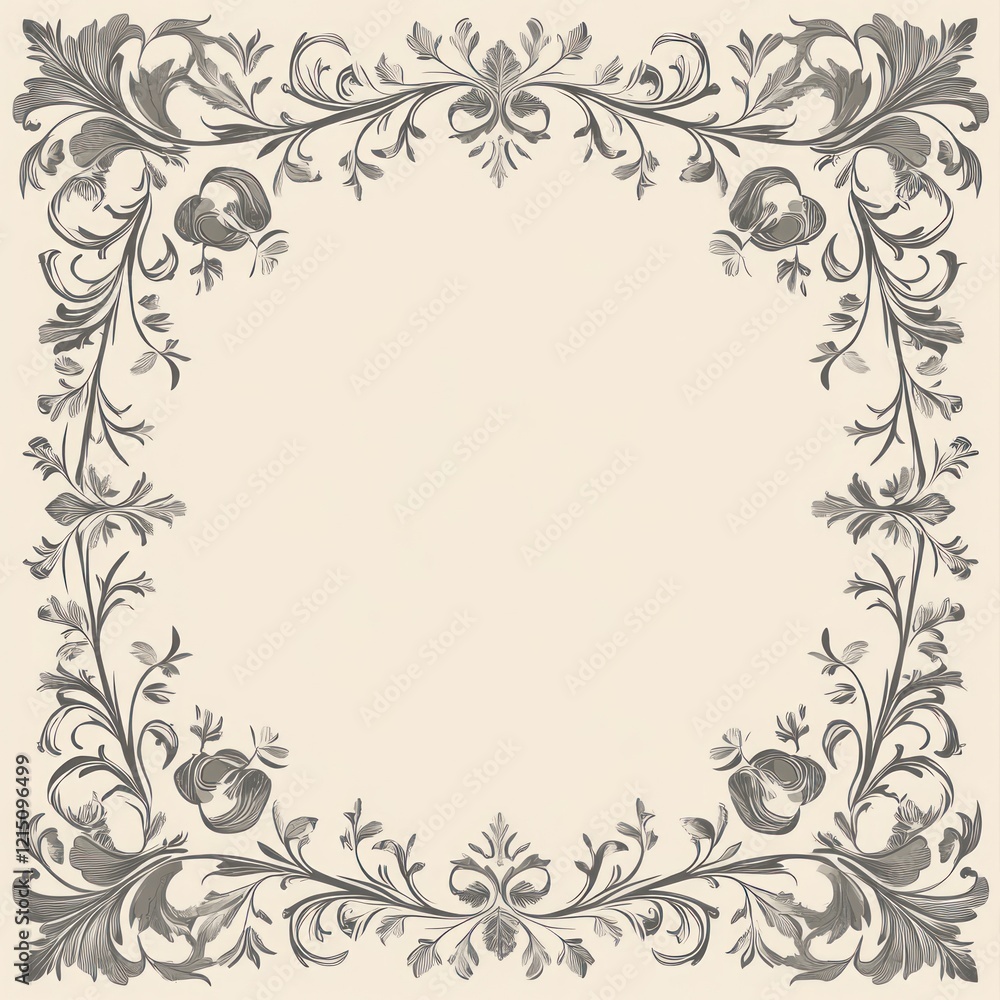 Elegant Floral Frame Design With Intricate Details