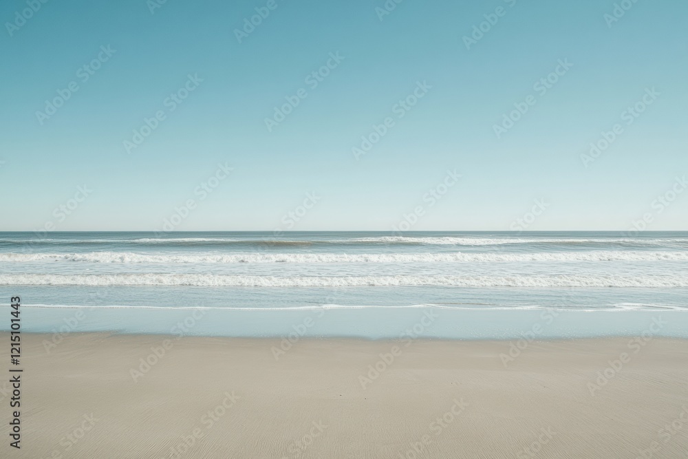 Gentle waves lapping at golden sands serene beach nature photography coastal paradise wide-angle view tranquility Gentle waves lapping at golden sands serene beach nature photography coastal paradise wide-angle view tranquility