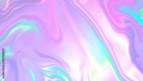Wallpaper Mural Abstract ethereal pastel neon holographic blue, pink, digital lavender purple crumpled metallic foil background. Torontodigital.ca