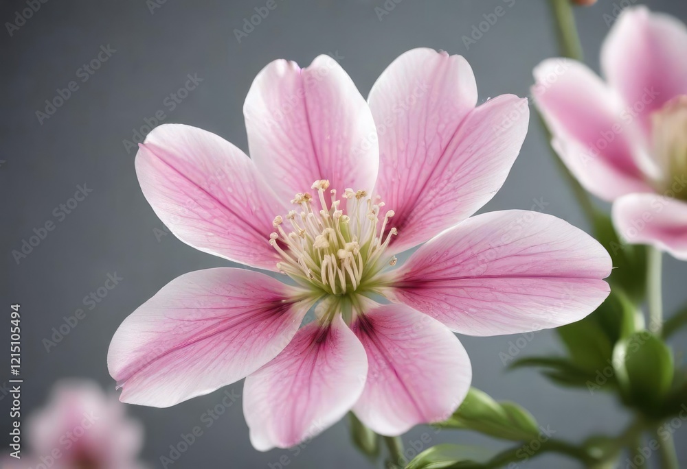 Close-up of white stem and pink petals on flower, flora, delicate, spring Close-up of white stem and pink petals on flower, flora, delicate, spring