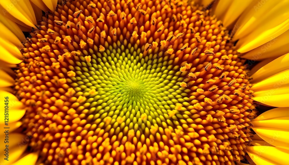 a large yellow sunflower with a green center a large yellow sunflower with a green center