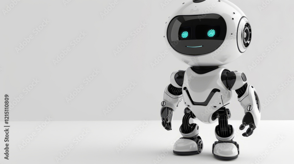 cute robot on the background cute robot on the background
