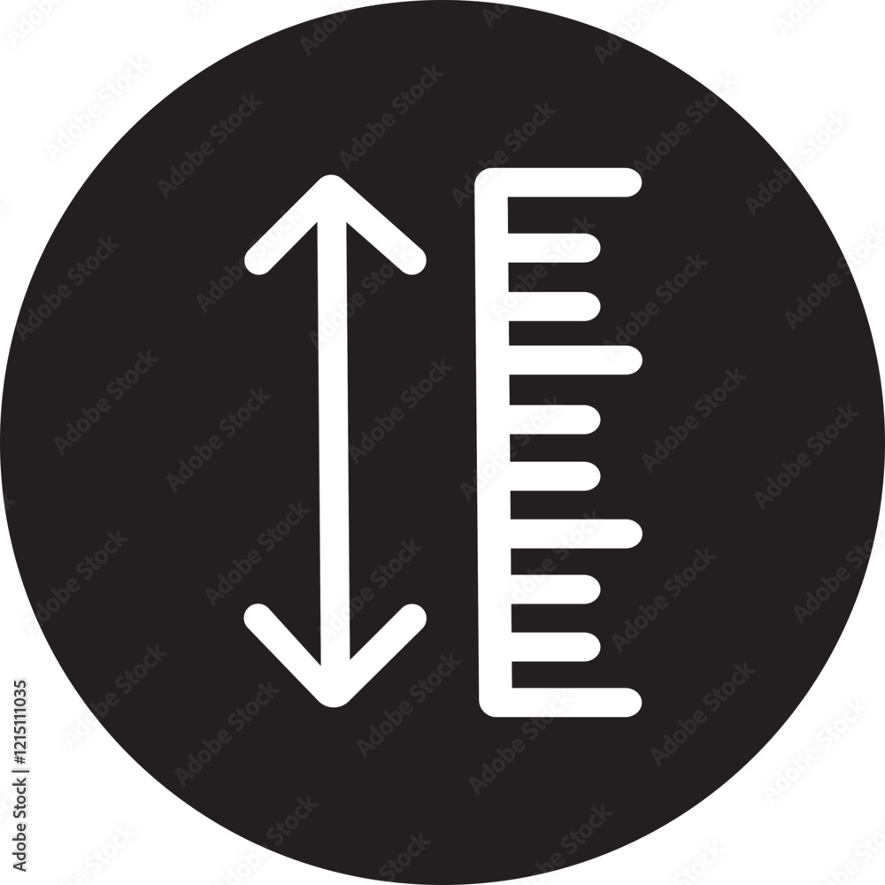 adjustable flat height icon. adjust length symbol. size adjustment arrow sign, information sign. adjustable flat height icon. adjust length symbol. size adjustment arrow sign, information sign.