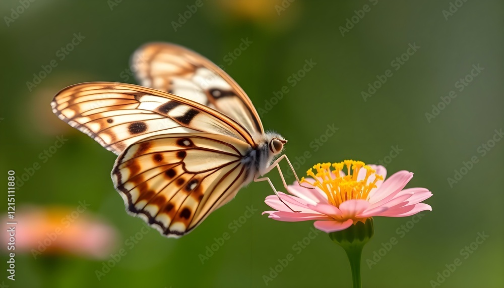 Obraz premium a close up of a butterfly on a flower