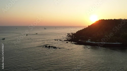 sunset over the sea
