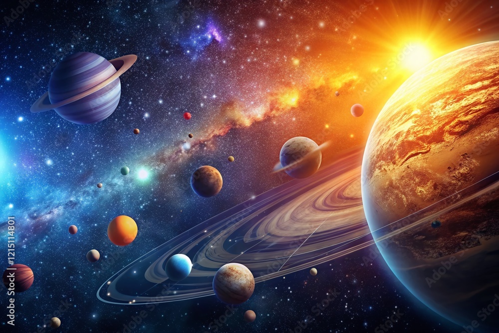 Mesmerizing 4K Solar System Animation: Planets Orbiting Star Mesmerizing 4K Solar System Animation: Planets Orbiting Star