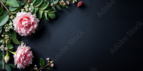 Concept photo of roses with space for text