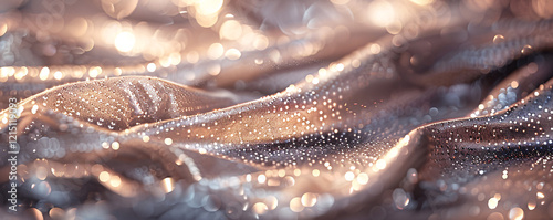 Glistening sparkle on elegant fabric texture