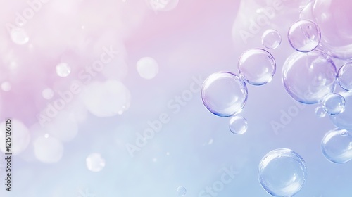 Wallpaper Mural Pastel bubbles floating, soft background, dreamy, design Torontodigital.ca