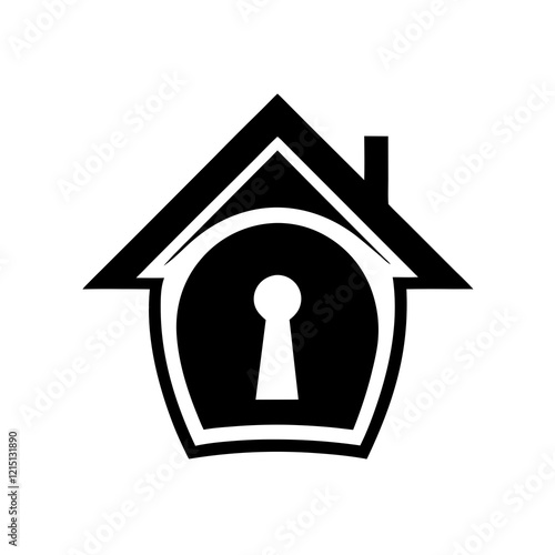 Keyhole House Logo Design: Security & Access Symbol photo