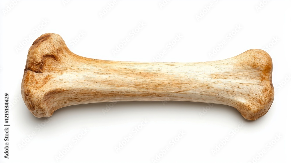 Close Up Of A Single Animal Bone On White Background Close Up Of A Single Animal Bone On White Background