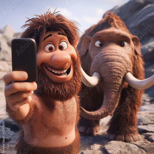 Selfie with my wooly mammoth