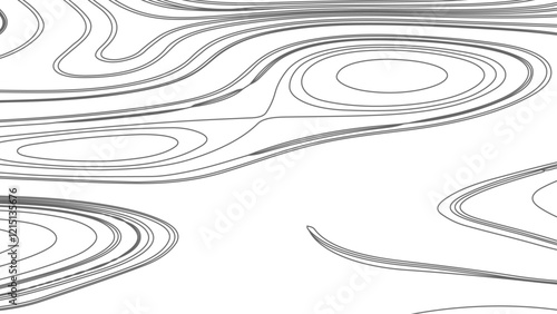 Topographic map contours in hilly or mountainous terrain, similar cartography illustration. Topography and geography map grid abstract backdrop.