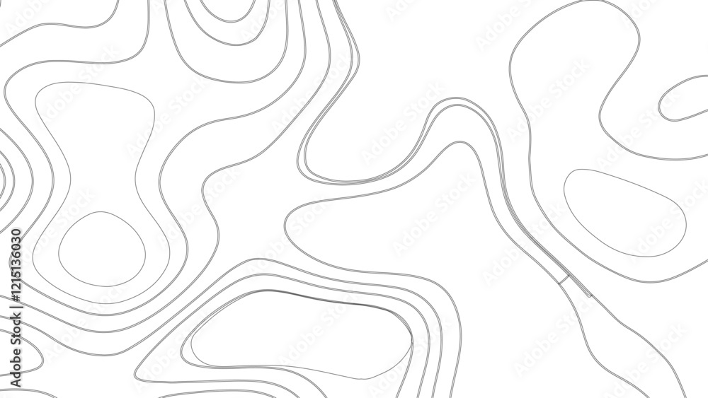 Topographic map contours in hilly or mountainous terrain, similar cartography illustration. Topography and geography map grid abstract backdrop. Topographic map contours in hilly or mountainous terrain, similar cartography illustration. Topography and geography map grid abstract backdrop.