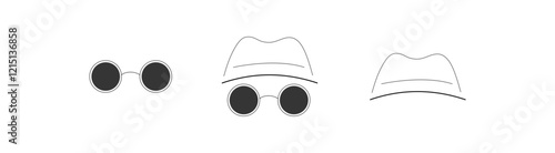 Incognito icon set. Spy icon vector or incognito icon, 