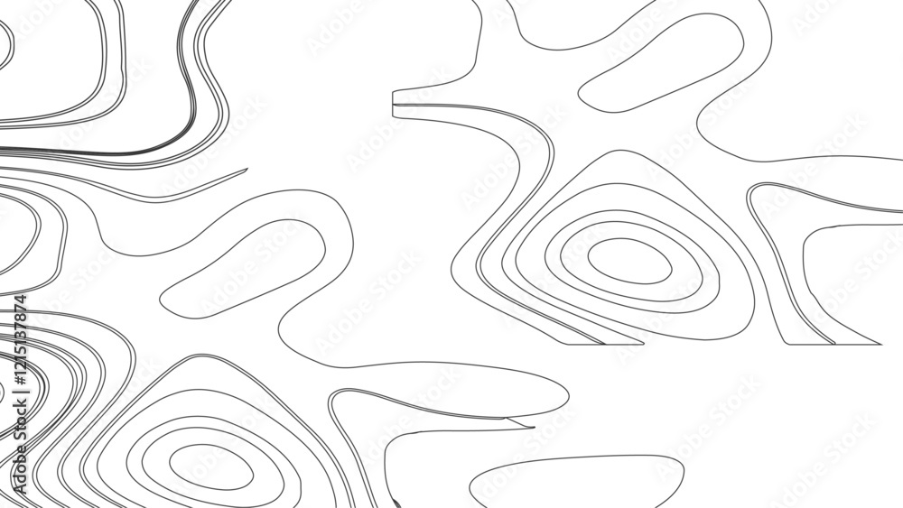 Topographic map contours in hilly or mountainous terrain, similar cartography illustration. Topography and geography map grid abstract backdrop. Topographic map contours in hilly or mountainous terrain, similar cartography illustration. Topography and geography map grid abstract backdrop.