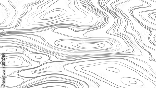 Topographic map contours in hilly or mountainous terrain, similar cartography illustration. Topography and geography map grid abstract backdrop.