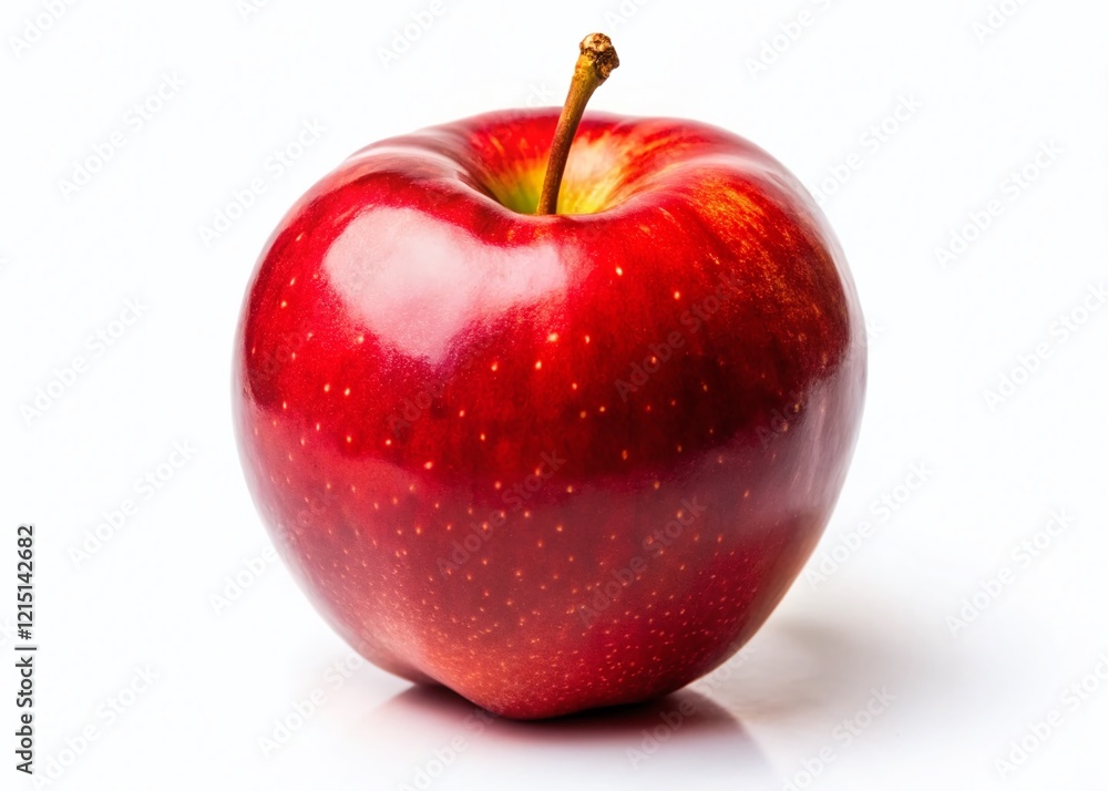 Isolated PNG Image: Single Red Apple on White Background - Perfect for Graphic Design Projects Isolated PNG Image: Single Red Apple on White Background - Perfect for Graphic Design Projects