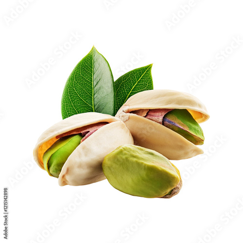 Pistachio nut on transparent background