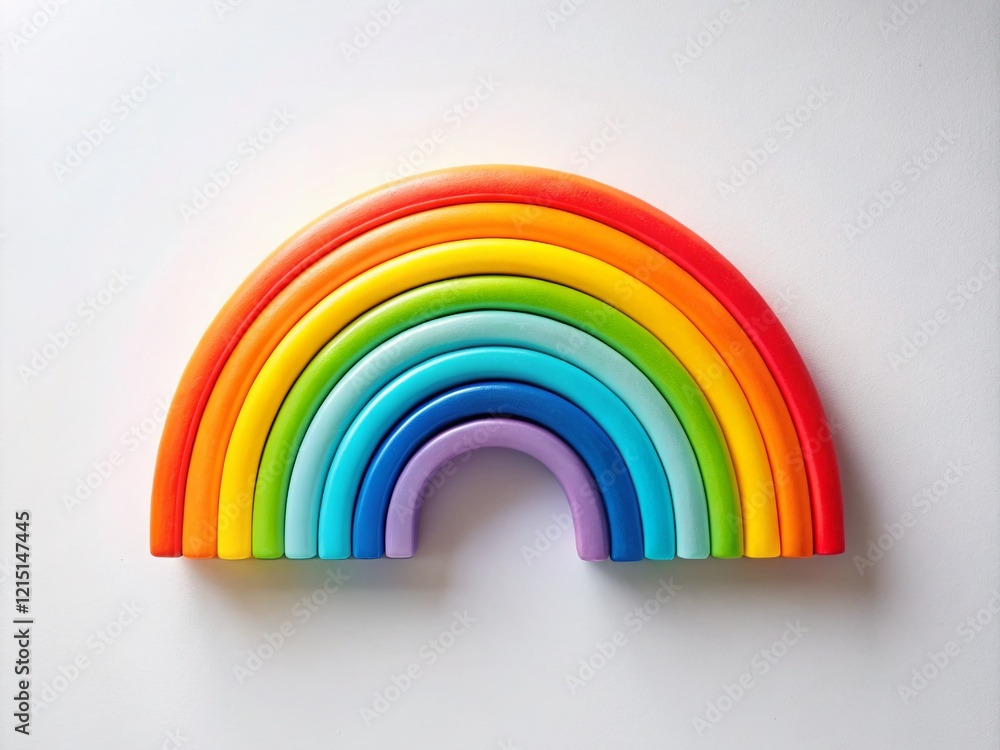 Fototapeta premium Minimalist Rainbow Design Clean Promotion Stock Photo