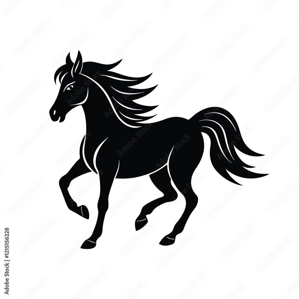 Obraz premium horse silhouette isolated illustration