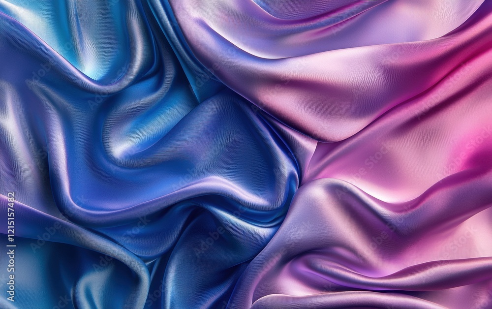 Smooth satin fabric folds with luxurious shine and depth Smooth satin fabric folds with luxurious shine and depth