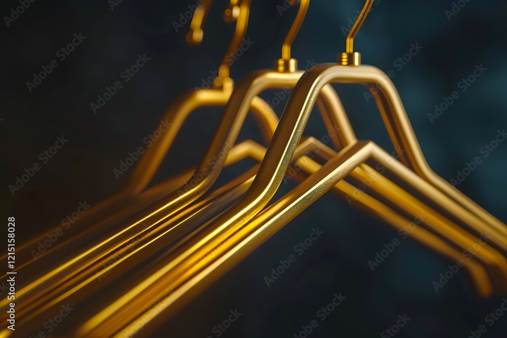 Some golden hangers in geometrical shape Some golden hangers in geometrical shape