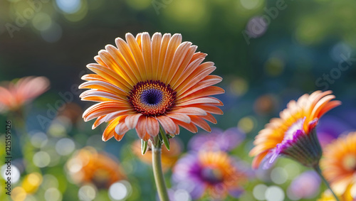 African Daisy outdoors in a sunny garden photo