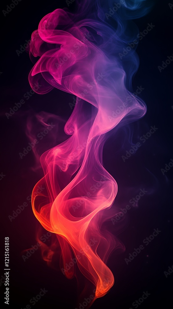 Abstract Colorful Smoke Swirling Design Abstract Colorful Smoke Swirling Design
