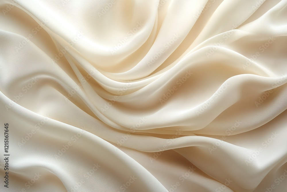 A smooth, flowing fabric with a creamy, ivory hue, showcasing gentle waves and an elegant appearance. A smooth, flowing fabric with a creamy, ivory hue, showcasing gentle waves and an elegant appearance.