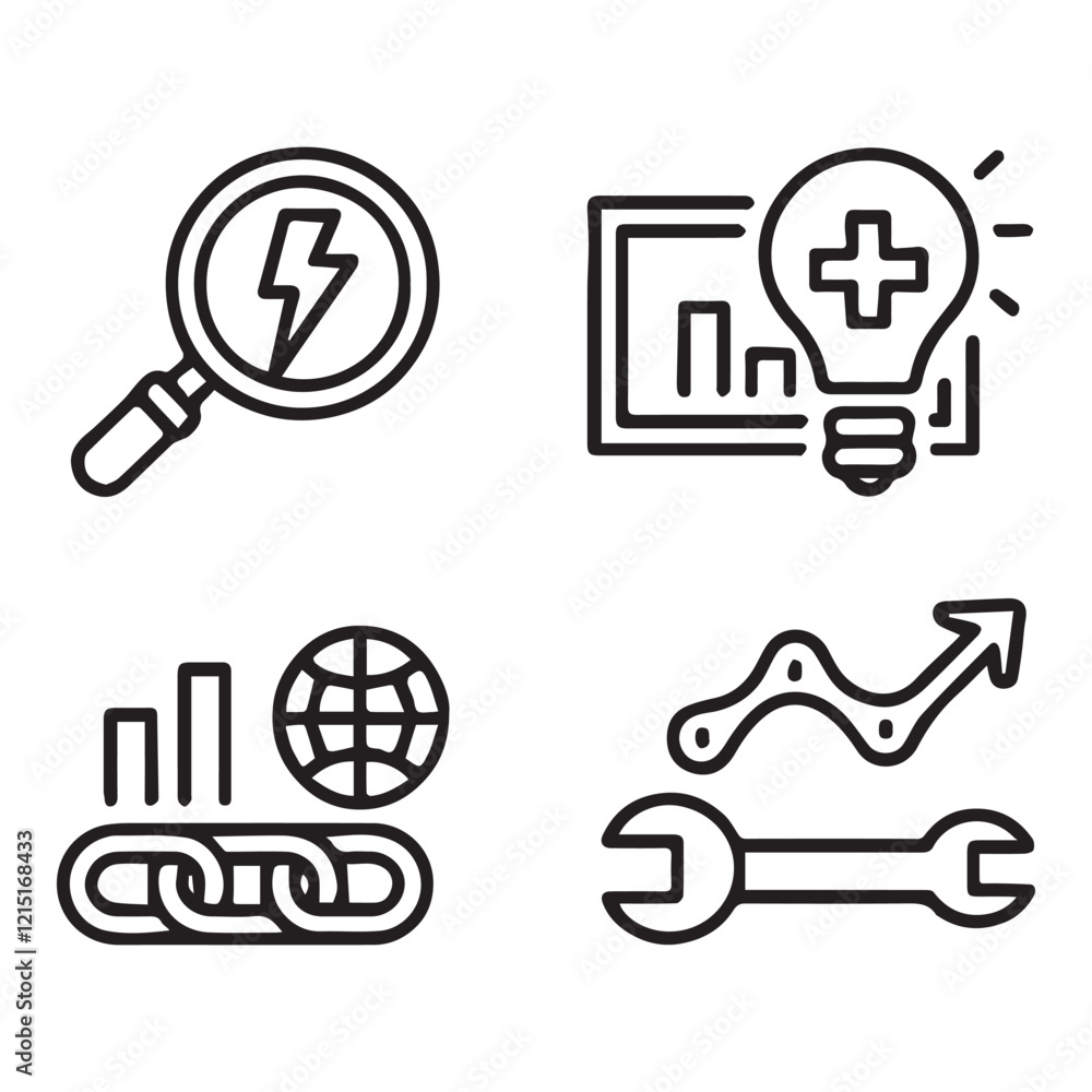 Search Engine Optimization Icon Pack - Clean and Professional Line Icons Search Engine Optimization Icon Pack - Clean and Professional Line Icons