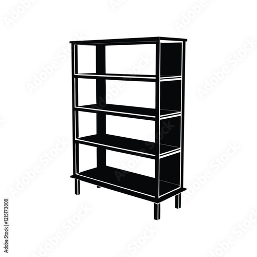 A free standing shelf vector illustration