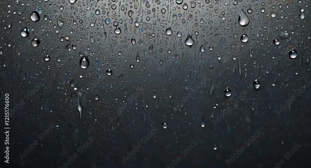Water drops texture background. Spray, liquid droplets on gray surface Water drops texture background. Spray, liquid droplets on gray surface