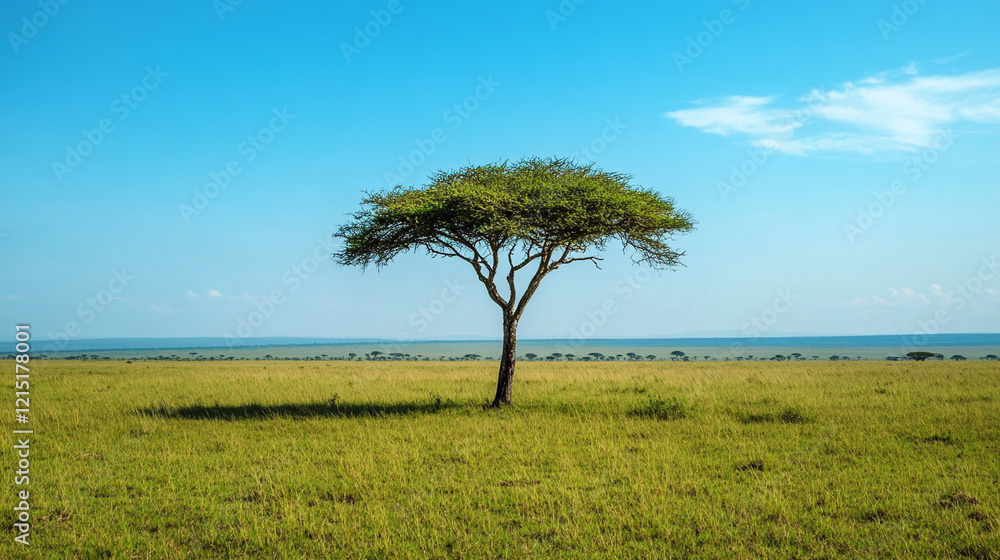 Obraz premium A lone tree on the field. 