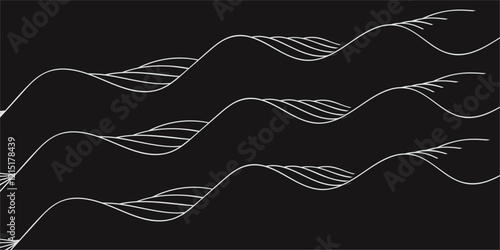 You're envisioning a luxurious, sophisticated design with modern abstract elements. Here's a breakdown based on your description:

- **Background**: A dark, possibly black base with abstract 3D waves 